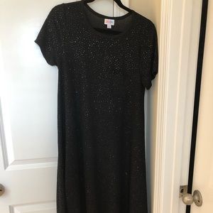 Lularoe Carly Black Glitter Dress